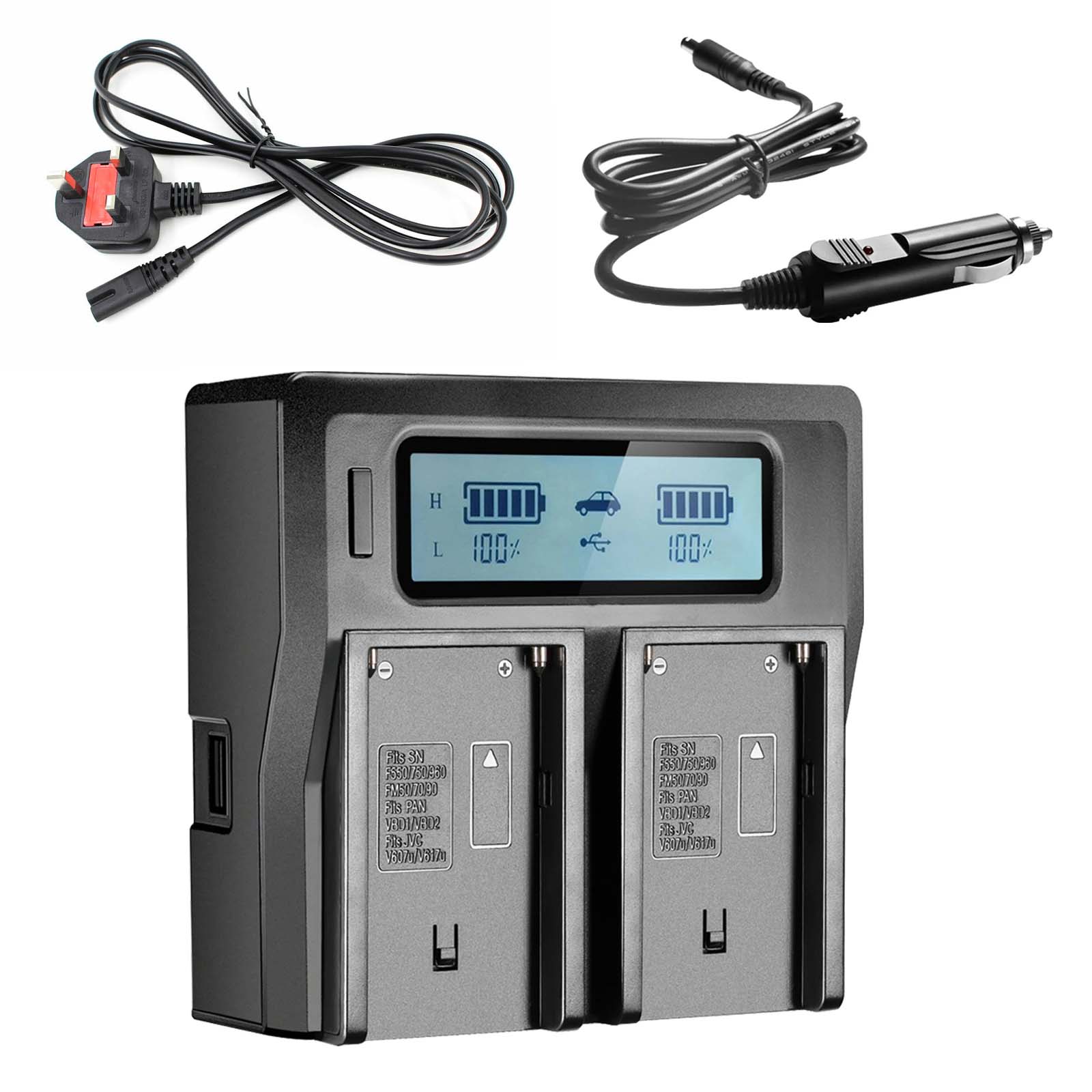 Kingma NP-F970 Dual Channel Digital Camera Battery Charger with LCD Display for Sony NP-F550 / F750 / F950 / NP-FM50 / FM500H